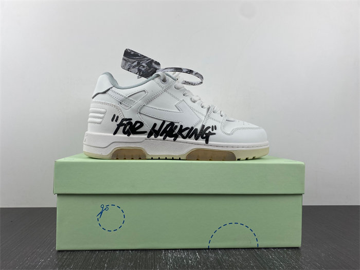 OFF-WHITE Out Of Office OOO Low Tops For Walking White Black OMIA189R21LEA0020101