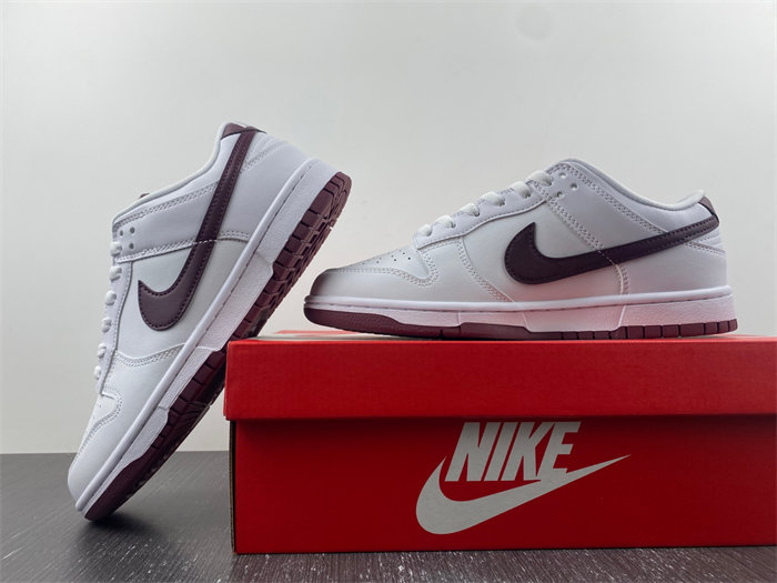 nike dunk low retro white night maroon dv0831-102