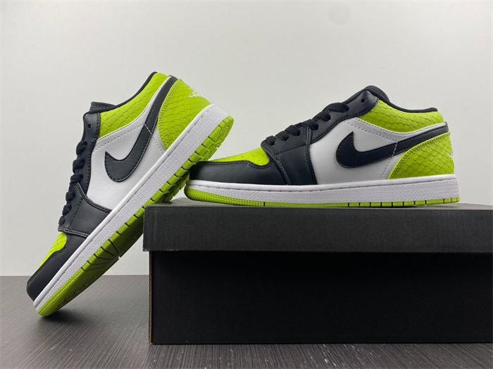 jordan 1 low snakeskin vivid green dx4446-301