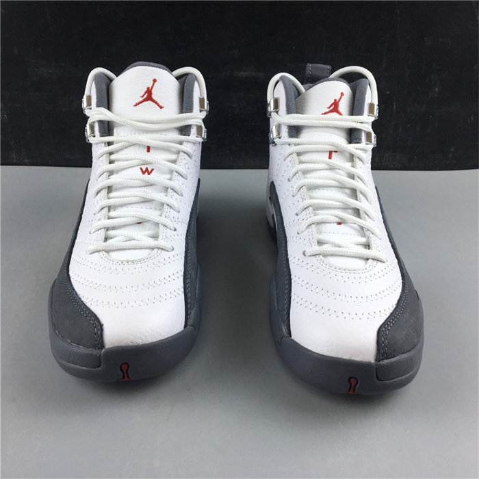 jordan 12 retro white dark grey153265-160