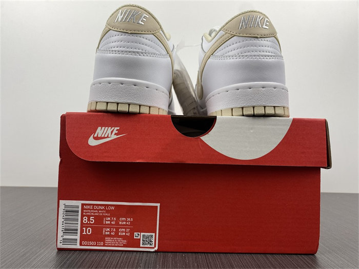 nike dunk low pearl white dd1503-110