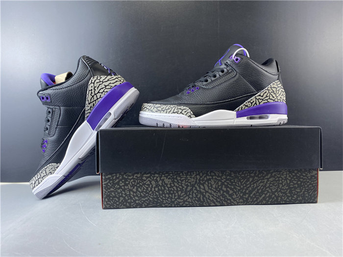 Jordan3 Black Court Purple CT8532-050