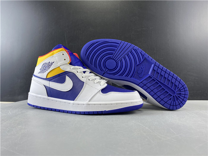 Jordan1 Mid Royal Blue Laser Orange 554724-131