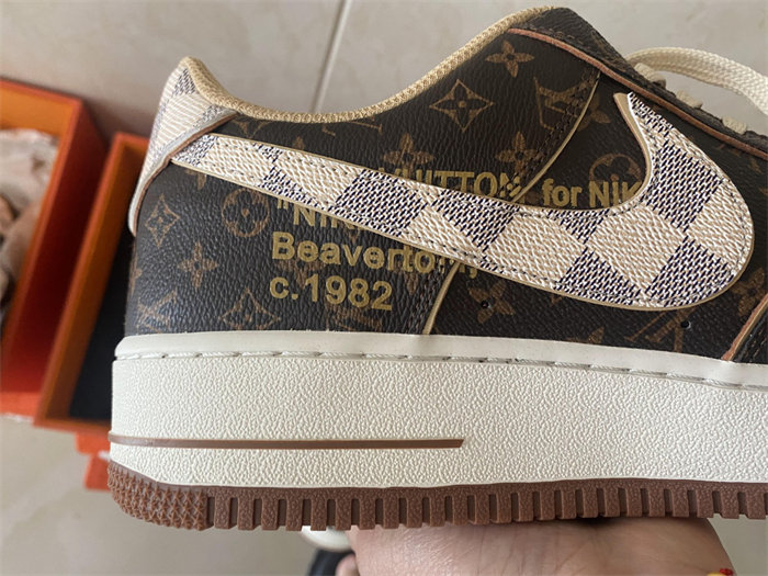 Nike Air Force 1 Low L**V Monogram Brown Damier Azur