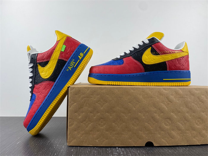 nike air force 1 l**is V*t*n red and yellow