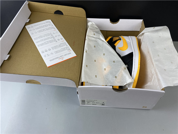 jordan1 mid white black yellow cv5276-107