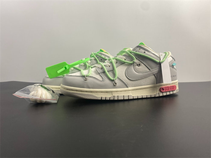 nike dunk low off-white lot 7 dm1602- 108