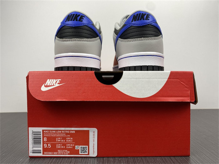 nike dunk low emb nba 75th anniversary knicks dd3363-002