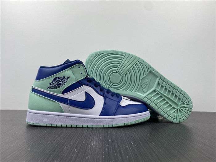 jordan1 mid mystic navy mint foam 554724-413