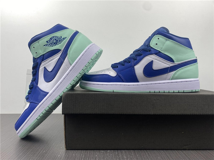 jordan1 mid mystic navy mint foam 554724-413