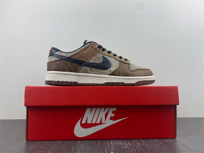 nike dunk low premium co.jp brown snakeskin fj5434-120