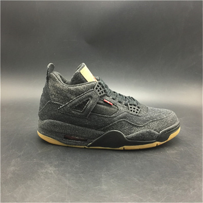 Jordan4 Levi''s Black (GS) (Levi''s Tag) AQ9103-001