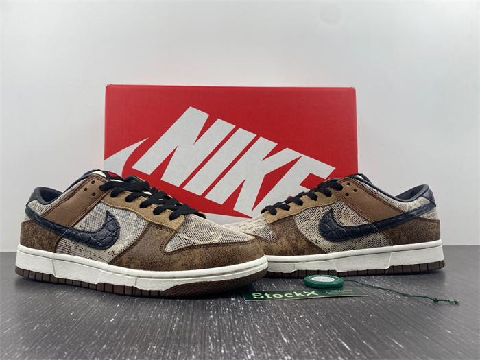 nike dunk low premium co.jp brown snakeskin fj5434-120