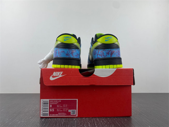 nike dunk low se acid wash baltic blue volt dv1694-900