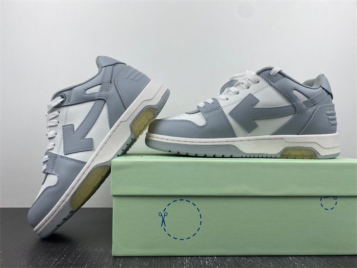 OFF-WHITE Out Of Office "OOO" Low Tops Grey White OMIA189C99LEA0040901