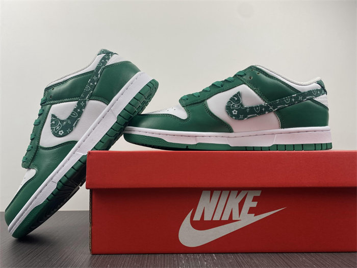 nike dunk low essential paisley pack green dh4401-102