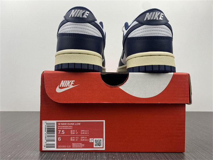 nike dunk low vintage navy dd1503-115