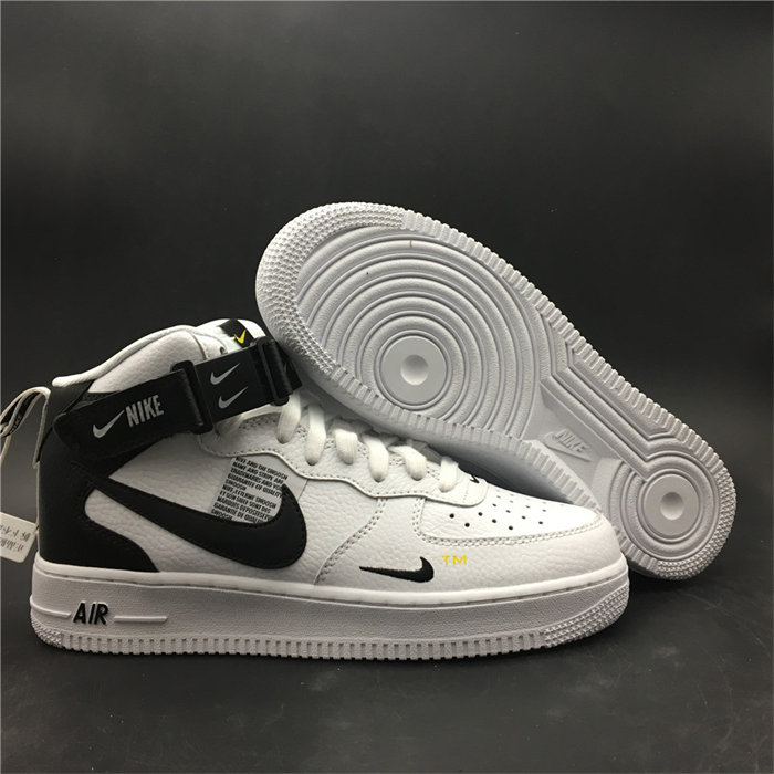 nike air force 1 mid utility white black 804609-103