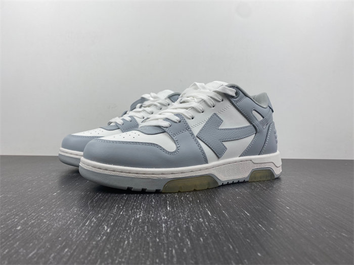 OFF-WHITE Out Of Office "OOO" Low Tops Grey White OMIA189C99LEA0040901