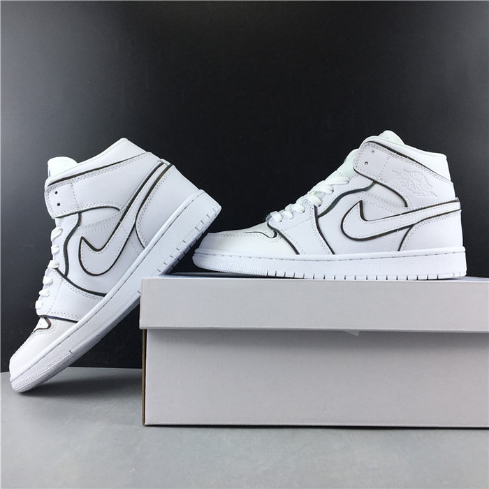 jordan1 mid iridescent reflective white ck6587-100