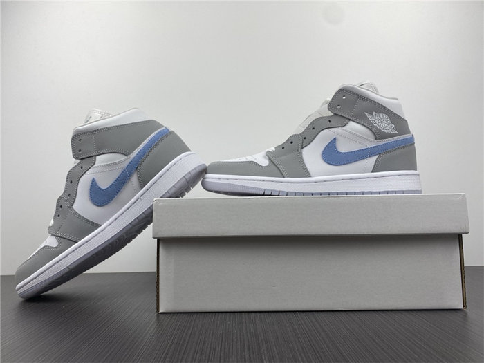 Jordan1 Mid Wolf Grey Aluminum BQ6472-105