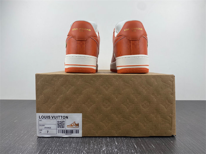 Louis Vuitton Nike Air Force 1 Low By Virgil Abloh White Orange