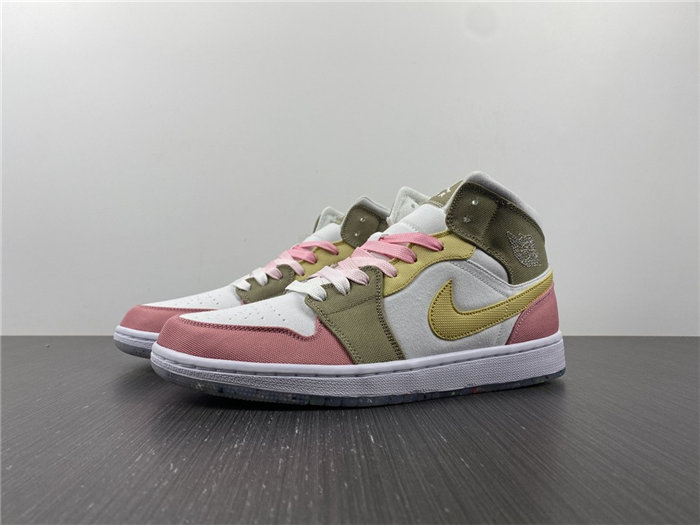 Jordan1 Mid SE Pastel Vivid Green Grind DJ0338-100