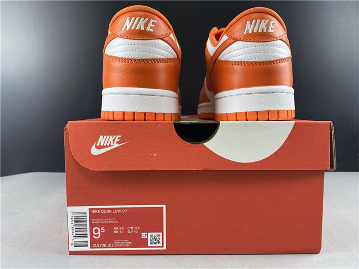 nike dunk low sp syracuse cu1726-101