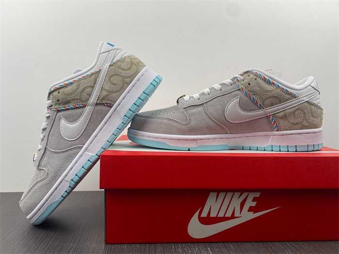 nike dunk low se barber shop grey dh7614-500