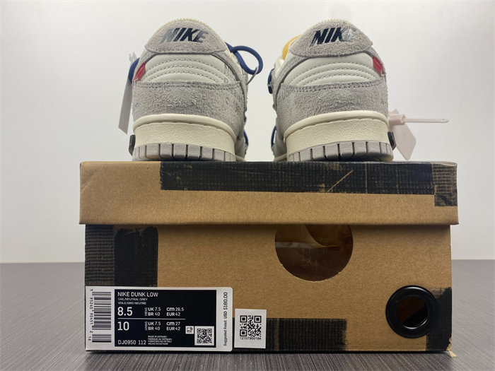 nike dunk low off-white lot 18 dj0950-112