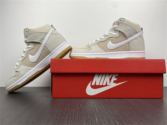 nike sb dunk high pro iso orange label unbleached natural da9626-100