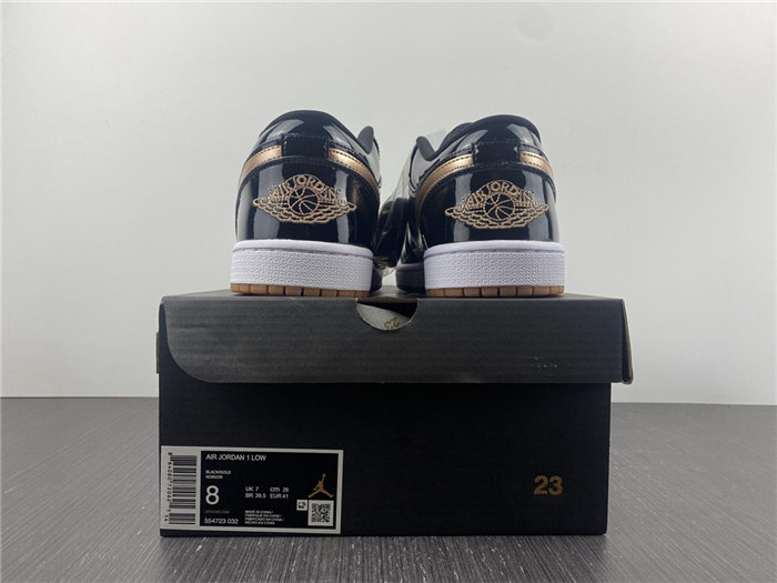 Jordan1 Retro Black Gold Patent 554723-032