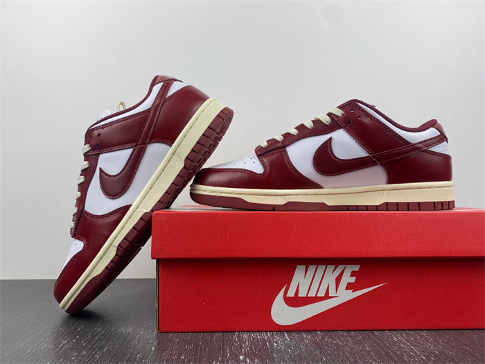 nike dunk low prm vintage team red fj4555-100