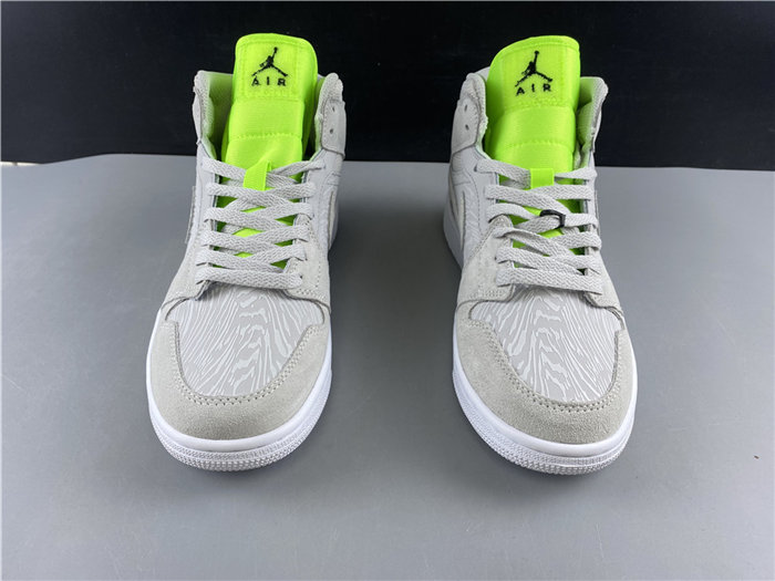 Jordan1 Mid Vast Grey Ghost Green CV3018-001