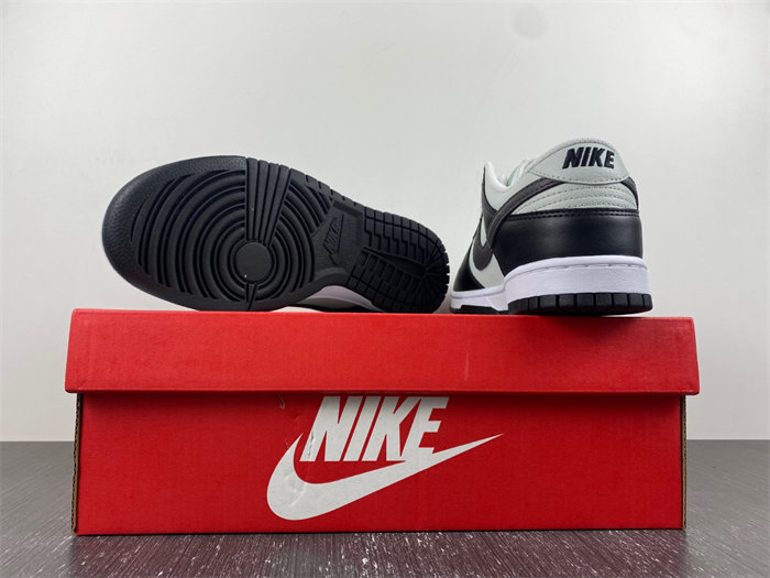 nike dunk low grey black orange mini swoosh fn7808-001