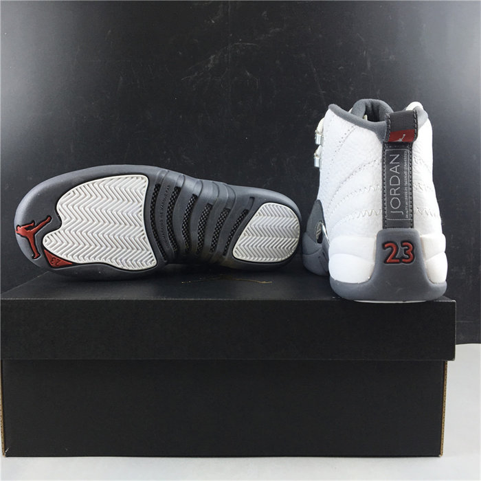 jordan 12 retro white dark grey153265-160