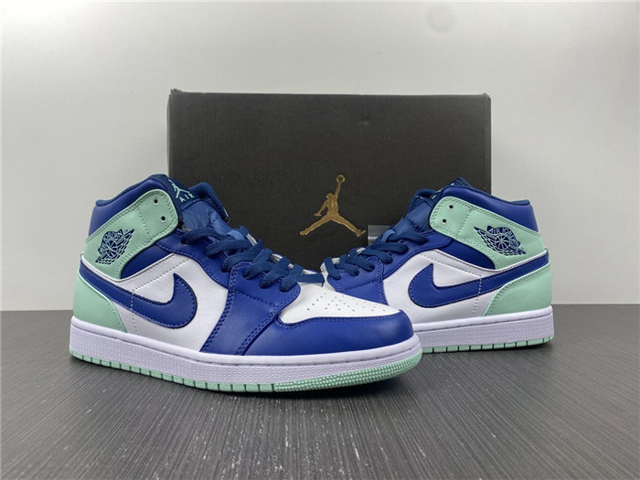 jordan1 mid mystic navy mint foam 554724-413