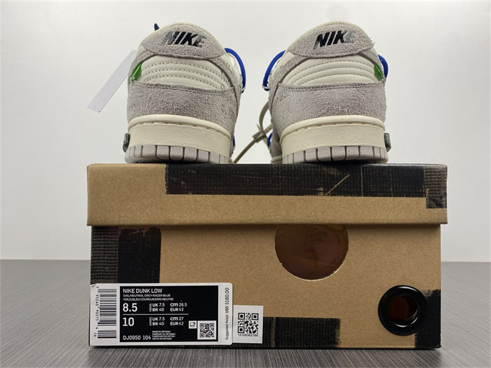 nike dunk low off-white lot 32 dj0950-104