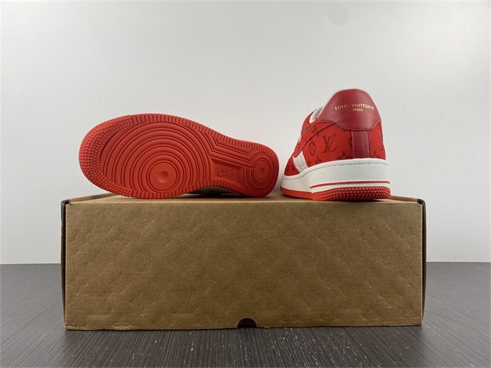 lv nike air force 1 low by virgil abloh white red