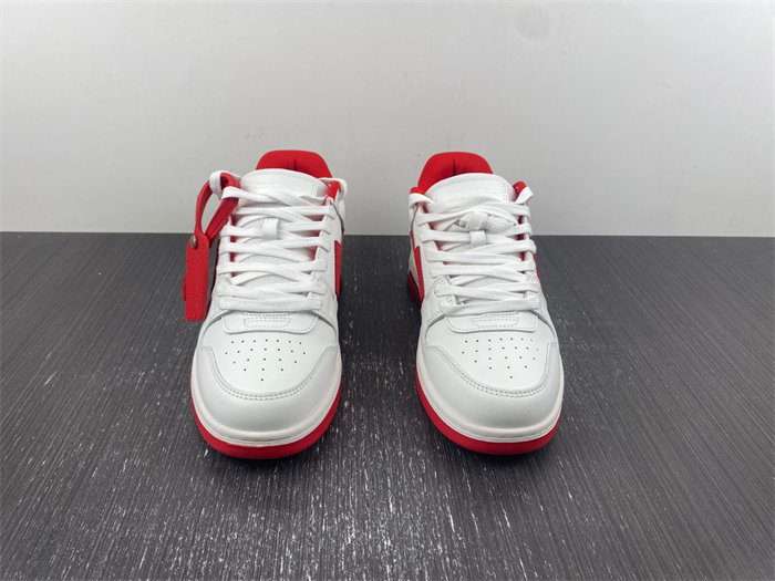 off-white out of office "ooo" low tops white red omia189s22lea0010125