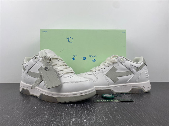 OFF-WHITE Out Of Office &quotOOO" Low Tops White Grey OM1A189F21LEA0010161
