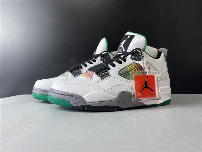 jordan4 lucid green rasta aq9129-100