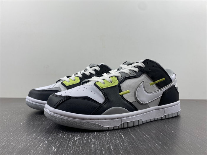 nike dunk low scrap wolf grey light lemon twist dc9723-001