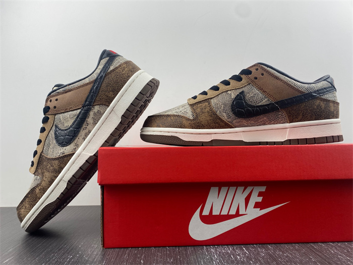 nike dunk low premium co.jp brown snakeskin fj5434-120