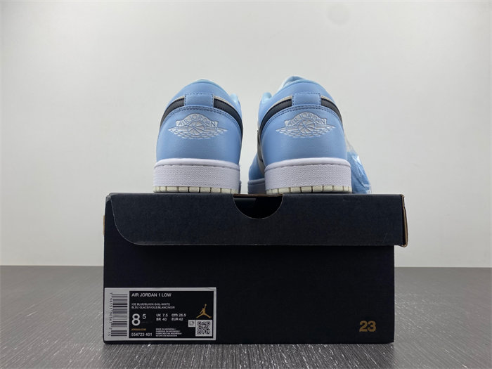 Jordan 1 Low Ice Blue Black 554723-401