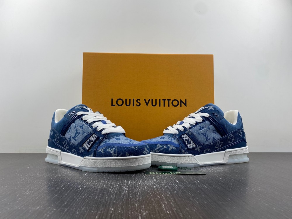 l**is V*t*n trainer sneaker denim monogram