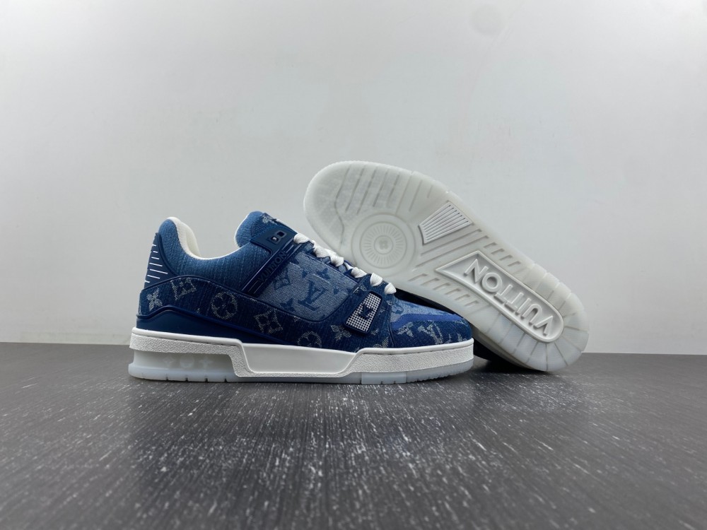 l**is V*t*n trainer sneaker denim monogram