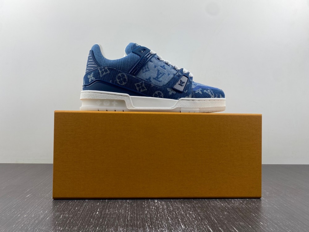 l**is V*t*n trainer sneaker denim monogram