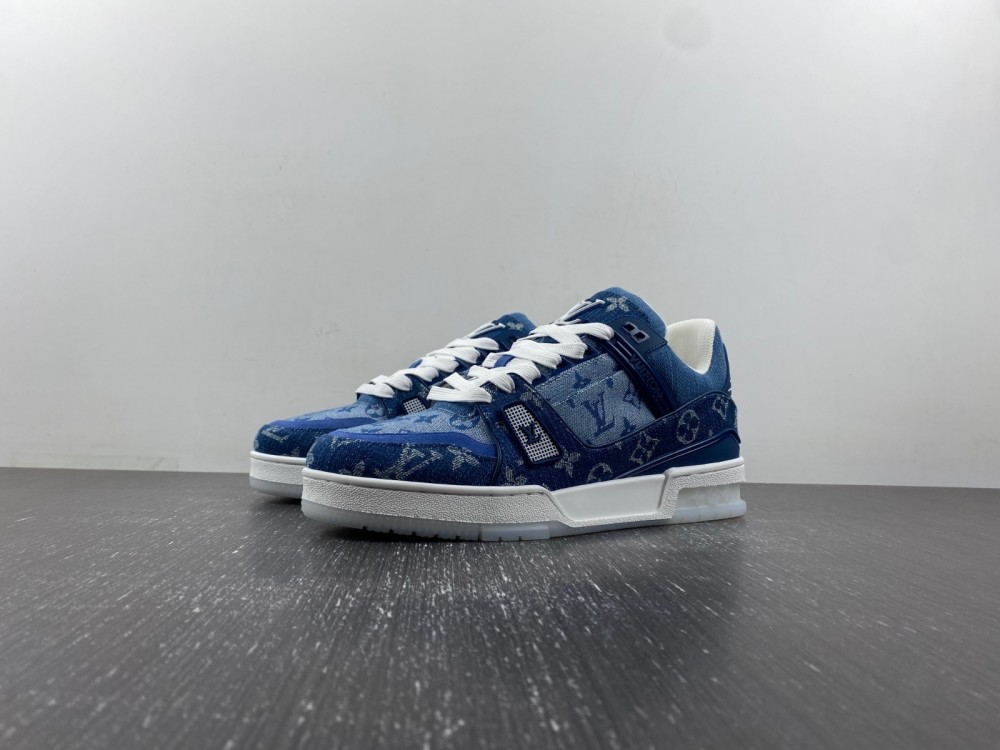 l**is V*t*n trainer sneaker denim monogram