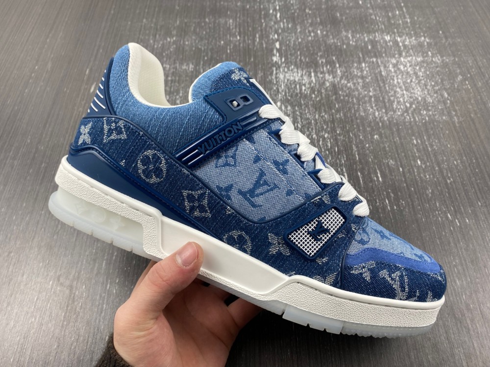 l**is V*t*n trainer sneaker denim monogram